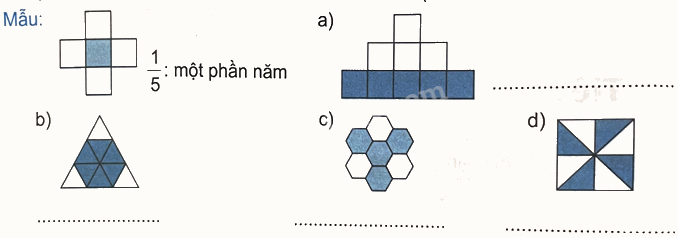 Bài 53: Khái niệm phân số (tiết 2) trang 48 Vở thực hành Toán 4 1