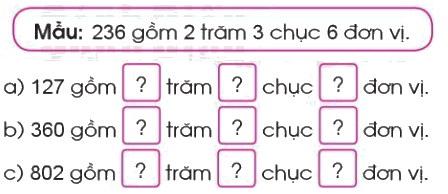 Các số có ba chữ số (tiếp theo) 2 1