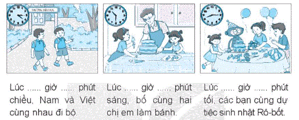Giải bài 29: Ngày - giờ, giờ - phút (tiết 2) trang 108 Vở bài tập toán 2 - Kết nối tri thức với cuộc sống 0 1