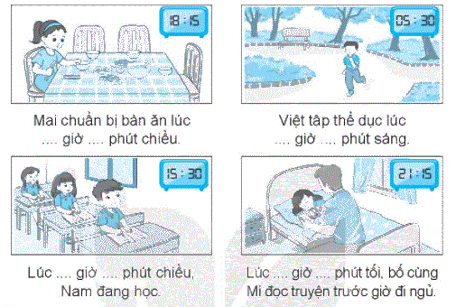 Giải bài 29: Ngày - giờ, giờ - phút (tiết 2) trang 108 Vở bài tập toán 2 - Kết nối tri thức với cuộc sống 2 1