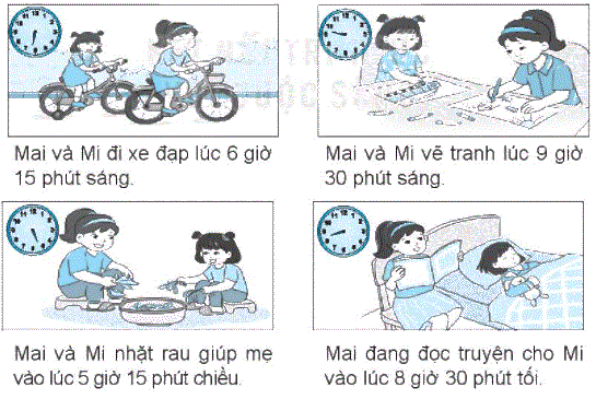 Giải bài 29: Ngày - giờ, giờ - phút (tiết 2) trang 108 Vở bài tập toán 2 - Kết nối tri thức với cuộc sống 3 1