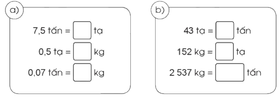 Giải bài 38: Viết các số đo đại lượng dưới dạng số thập phân trang 92, 93 vở bài tập Toán 5 - Cánh diều 1 1