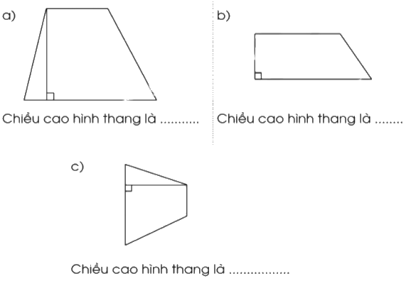 Giải bài 52: Hình thang trang 9, 10, 11, 12 vở bài tập Toán 5 - Cánh diều 1 1