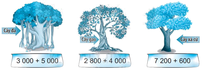 Giải bài 54: Phép cộng trong phạm vi 10 000 (tiết 2) trang 38 vở bài tập Toán 3 - Kết nối tri thức với cuộc sống 3