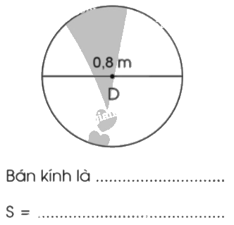 Giải bài 56. Diện tích hình tròn trang 21, 22, 23 vở bài tập Toán 5 - Cánh diều 0 2