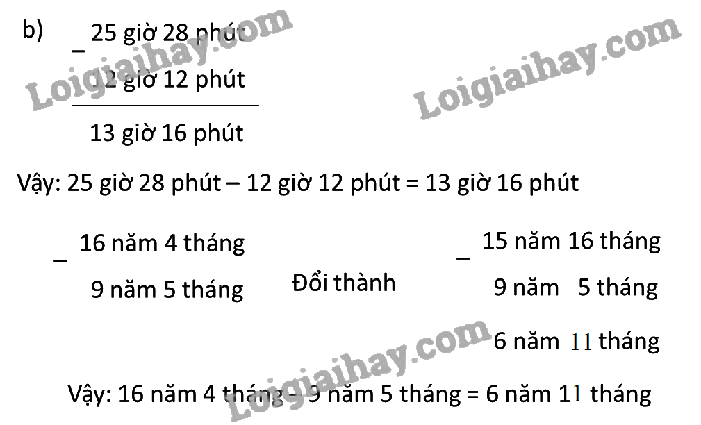 Giải bài 69: Cộng số đo thời gian. Trừ số đo thời gian trang 56, 57 vở bài tập Toán 5 - Cánh diều 0 2