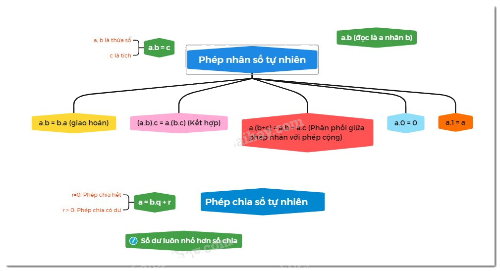 Lý thuyết Phép nhân, phép chia các số tự nhiên Toán 6 Cánh diều 4