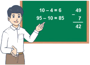 Số bị trừ - Số trừ - Hiệu 0 1