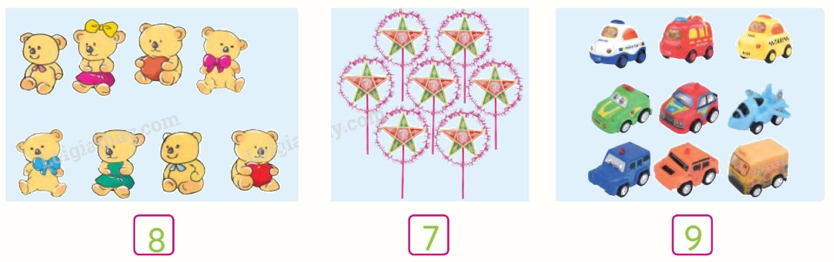Toán lớp 1 trang 14 - Các số 7, 8, 9 - SGK Cánh diều 0 2