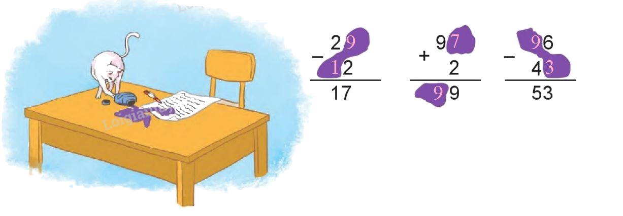 Toán lớp 1 trang 164 - Ôn tập phép cộng, phép trừ trong phạm vi 100 - SGK Cánh diều 3 2