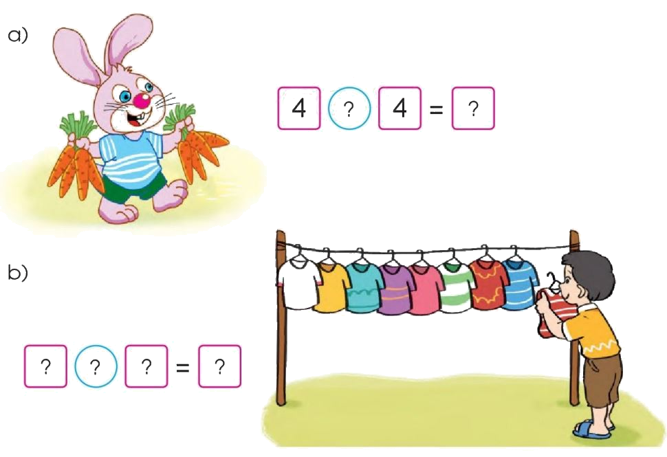 Toán lớp 1 trang 44 - Phép cộng trong phạm vi 10 - SGK Cánh diều 2 1