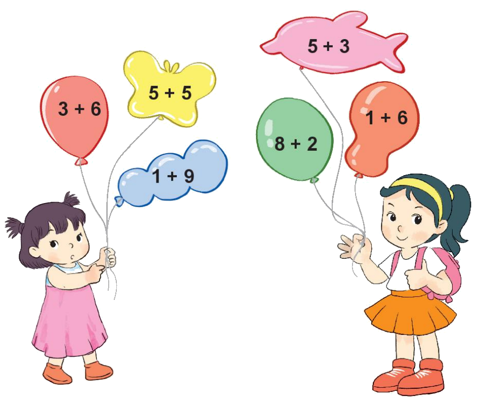 Toán lớp 1 trang 56 - Bài 10: Phép cộng trong phạm vi 10 - SGK Kết nối tri thức 21 1