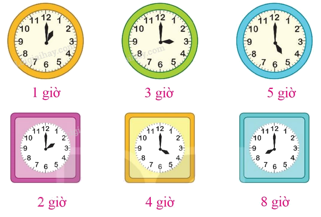 Toán lớp 1 trang 72 bài 34: Xem giờ đúng trên đồng hồ - - SGK Kết nối tri thức 1 2