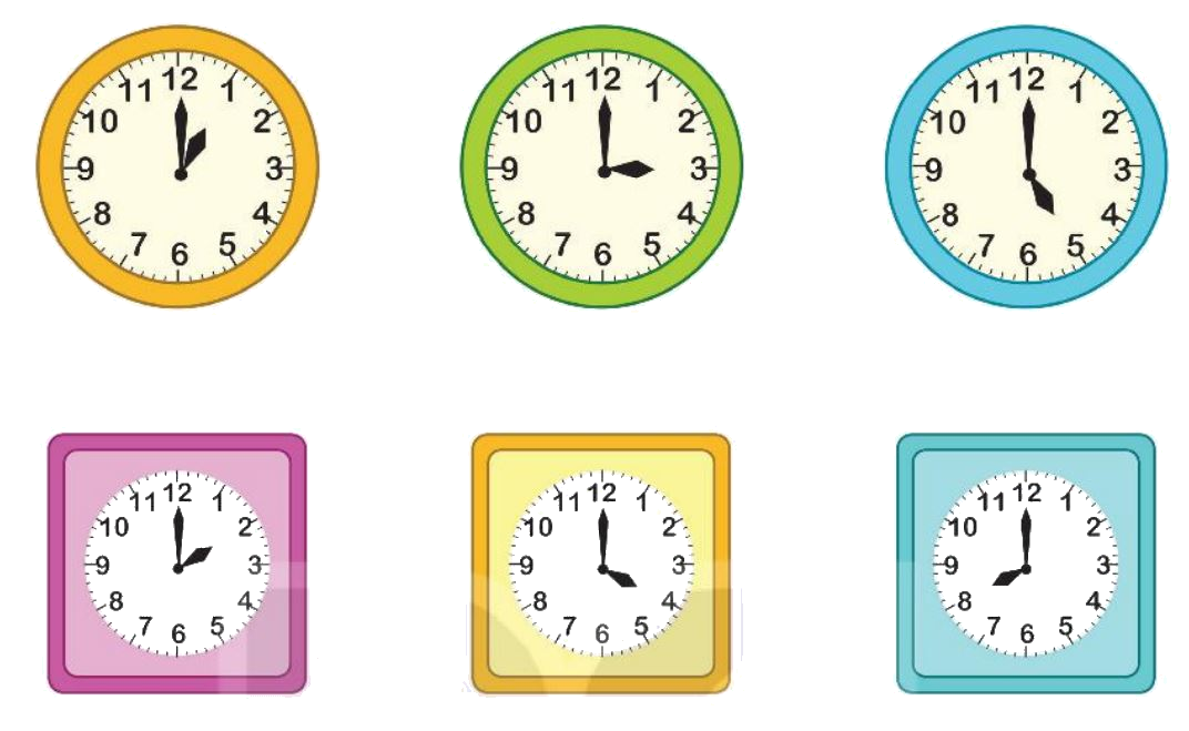 Toán lớp 1 trang 72 bài 34: Xem giờ đúng trên đồng hồ - - SGK Kết nối tri thức 2