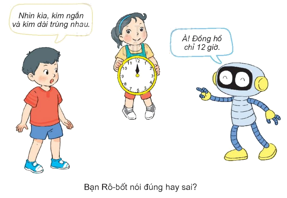 Toán lớp 1 trang 72 bài 34: Xem giờ đúng trên đồng hồ - - SGK Kết nối tri thức 4