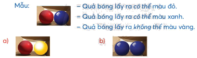 Toán lớp 3 trang 46 - Các khả năng xảy ra của một sự kiện - SGK Chân trời sáng tạo 0 1