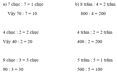 Toán lớp 3 trang 76 - Chia số tròn chục, tròn trăm cho số có một chữ số - SGK Cánh diều 2