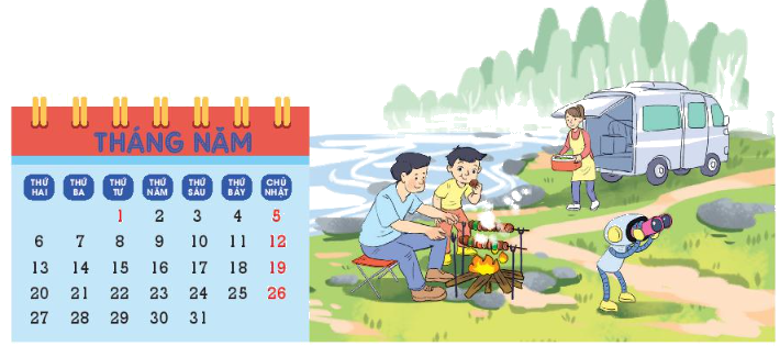 Toán lớp 3 trang 81 - Thực hành xem đồng hồ, xem lịch - SGK Kết nối tri thức 3 1