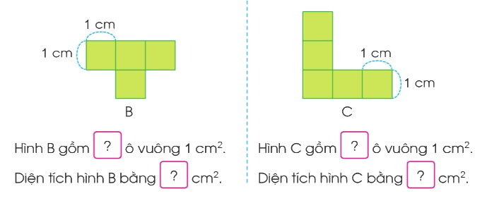 Toán lớp 3 trang 86 - Đơn vị đo diện tích. Xăng-ti-mét vuông - SGK Cánh diều 0 1