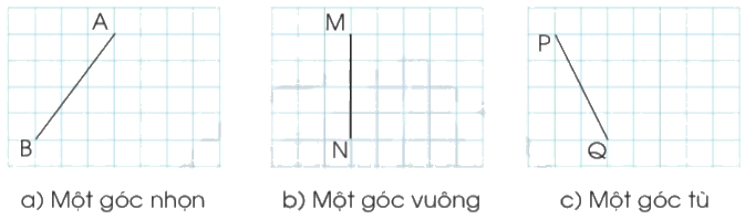 Toán lớp 4 trang 44 - Bài 19: Góc nhọn, góc tù, góc bẹt - SGK Cánh diều 3