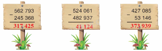Toán lớp 4 trang 58 - Bài 47: Phép trừ các số có nhiều chữ số - SGK Bình Minh 0 2