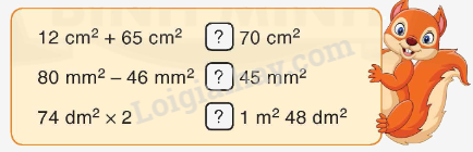 Toán lớp 4 trang 63 - Bài 136: Ôn tập về diện tích - SGK Bình Minh 5