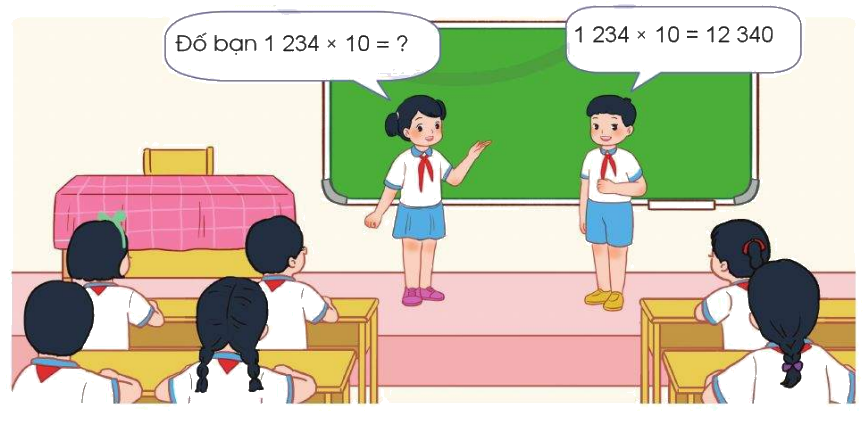 Toán lớp 4 trang 84 - Bài 36: Nhân với 10, 100 , 1 000, ... - SGK Cánh diều 4 1