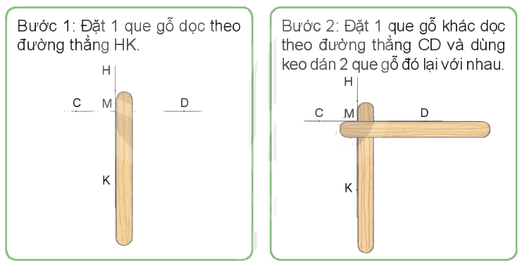 Toán lớp 4 trang 94 - Bài 28: Thực hành và trải nghiệm vẽ hai đường thẳng vuông góc - SGK Kết nối tri thức 1 1