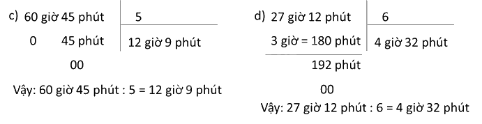 Toán lớp 5 Bài 132. Chia số đo thời gian cho một số - SGK Bình Minh 2