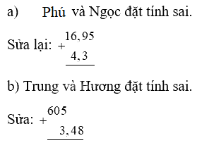 Toán lớp 5 Bài 25. Cộng các số thập phân - SGK cánh diều 5