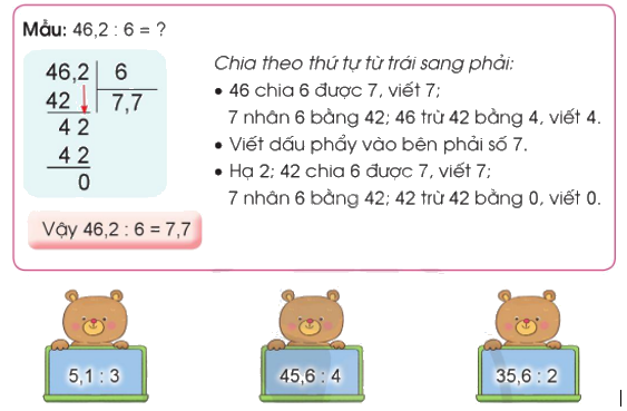Toán lớp 5 Bài 33. Chia một số thập phân cho Một số tự nhiên - SGK cánh diều 1 1