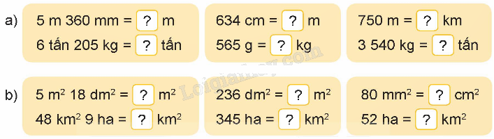 Toán lớp 5 Bài 34. Ôn tập đo lường - SGK kết nối tri thức 4 1